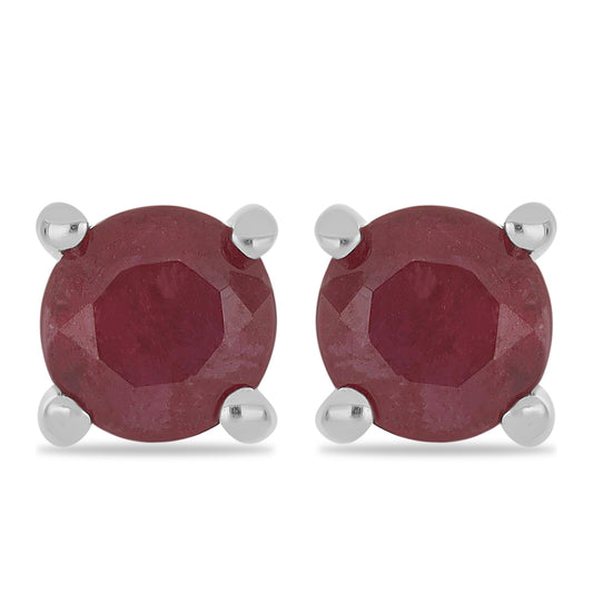 Pendientes de Plata con Rubí de Madagascar