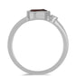 Anillo de Plata con Rubí de Madagascar y Topacio Blanco