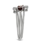 Conjunto de Plata con Granate Barton y Topacio Blanco ( Anillo )