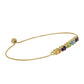 Pulsera de Plata Bañada en Oro con Granate Rodolita de Minas Gerais y Citrino de los Montes Urales