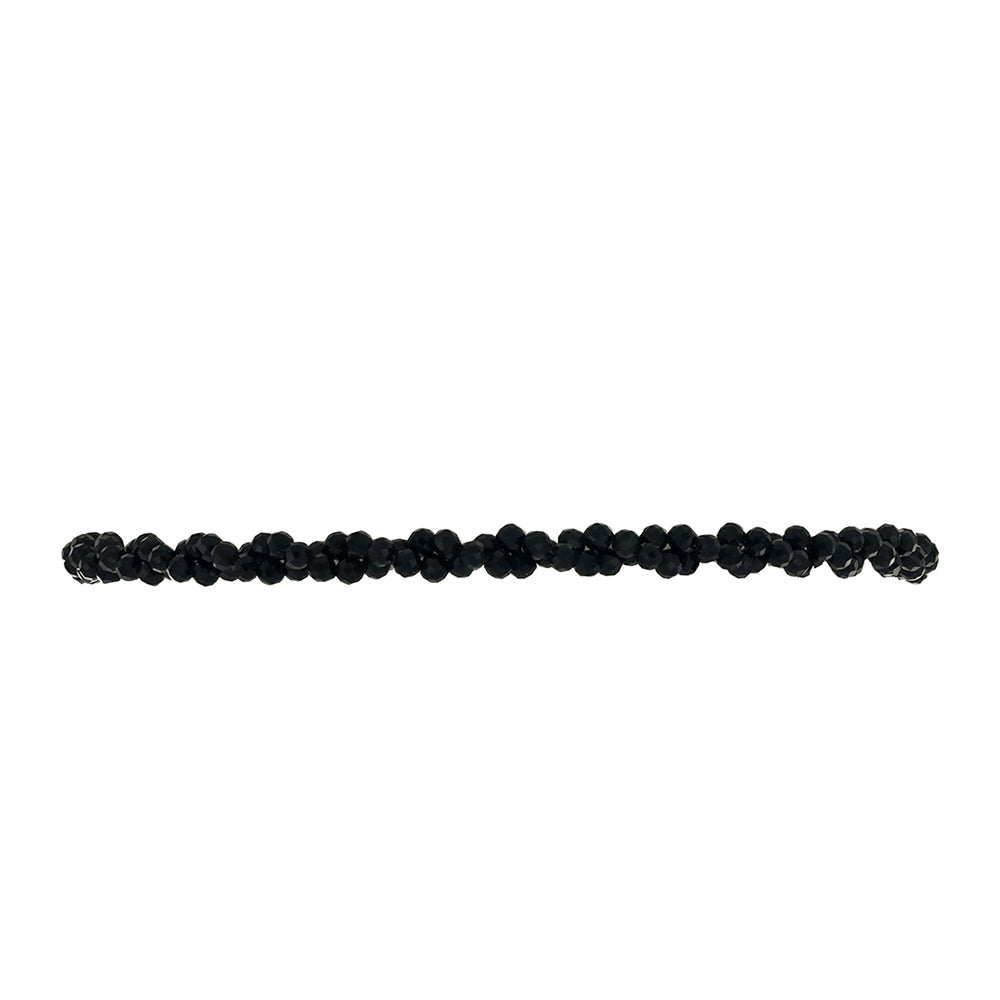 Pulsera de Plata Bañada en Oro con Espinela Negra 2 