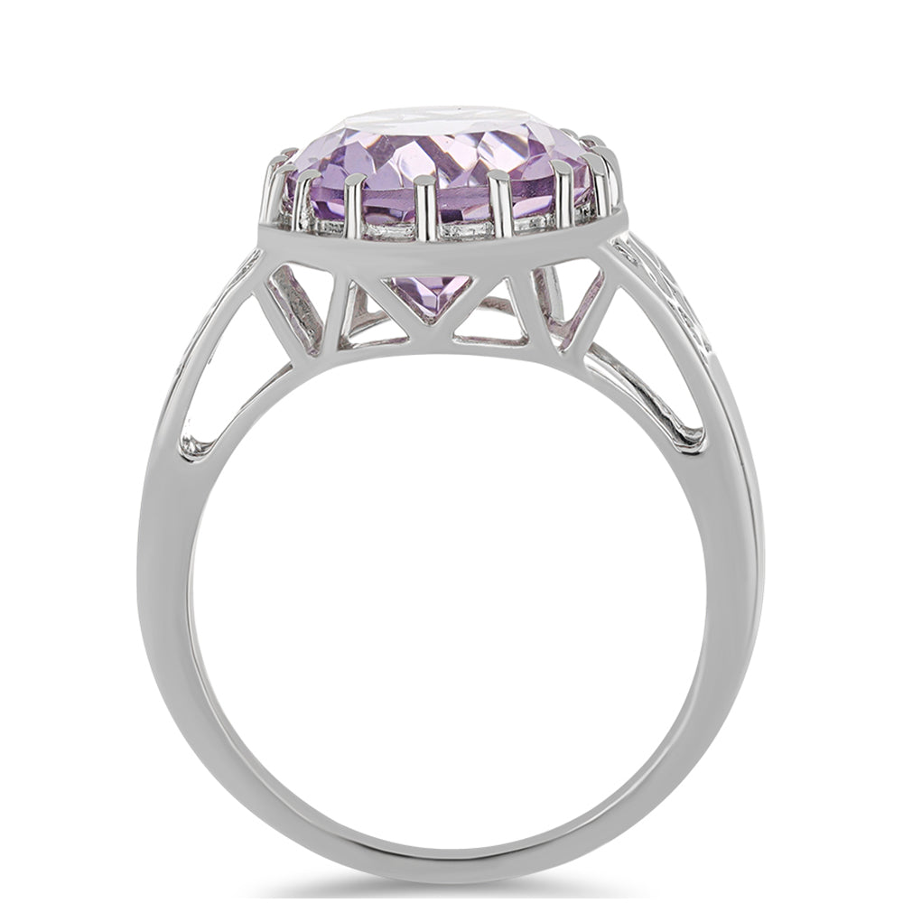 Anillo de Plata con Amatista Rosa de Francia 2 