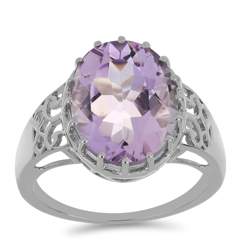 Anillo de Plata con Amatista Rosa de Francia