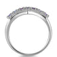 Anillo de Plata con Amatista Rosa de Francia y Topacio Blanco