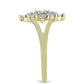 Anillo de Plata Bañada en Oro con Diamante blanco
