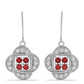 Pendientes de Plata con Rubí de Madagascar y Topacio Blanco