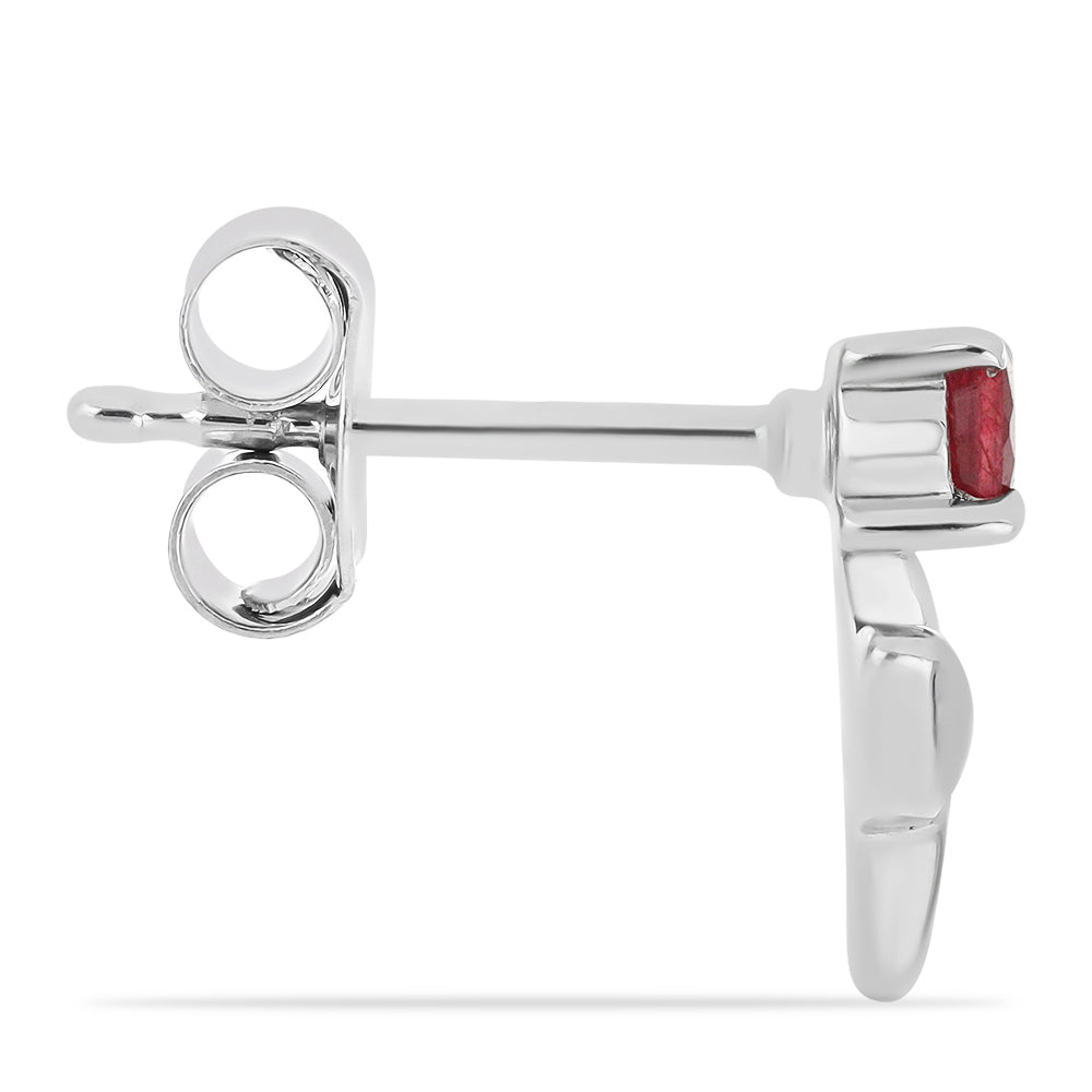 Pendientes de Plata con Rubí de Madagascar 2 