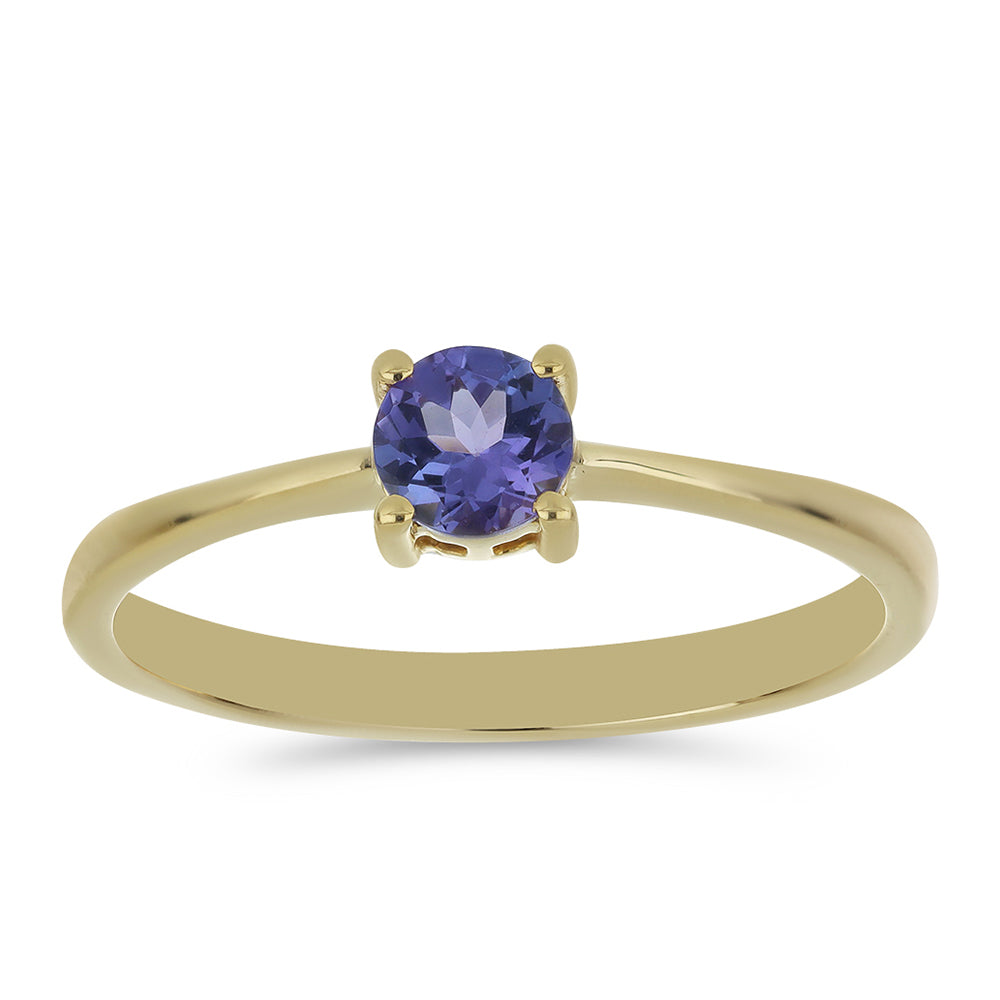 Anillo de Oro 9K con Tanzanita AAA 3 