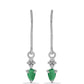 Pendientes de Plata con Esmeralda de Brasil y Diamante blanco