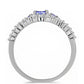 Anillo de Plata con Tanzanita y Topacio Blanco