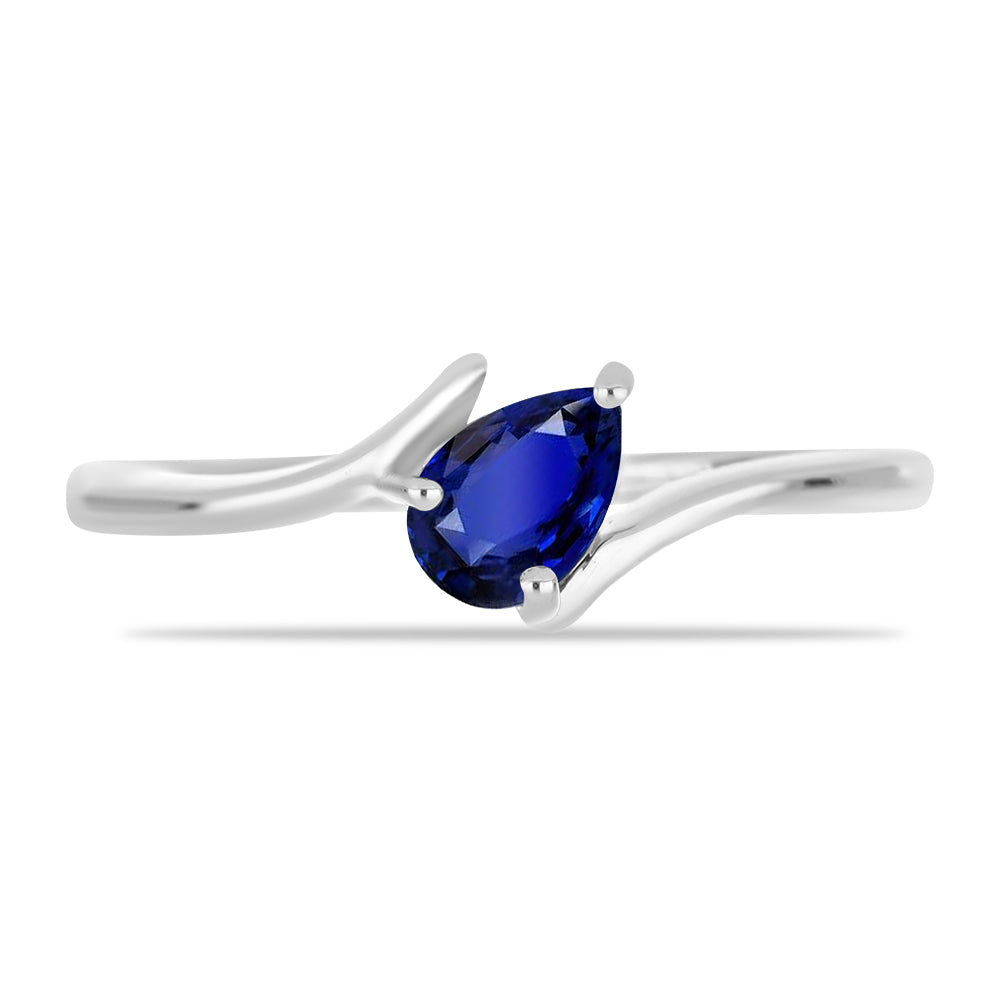 Anillo de Plata con Zafiro Azul Australiano 5 