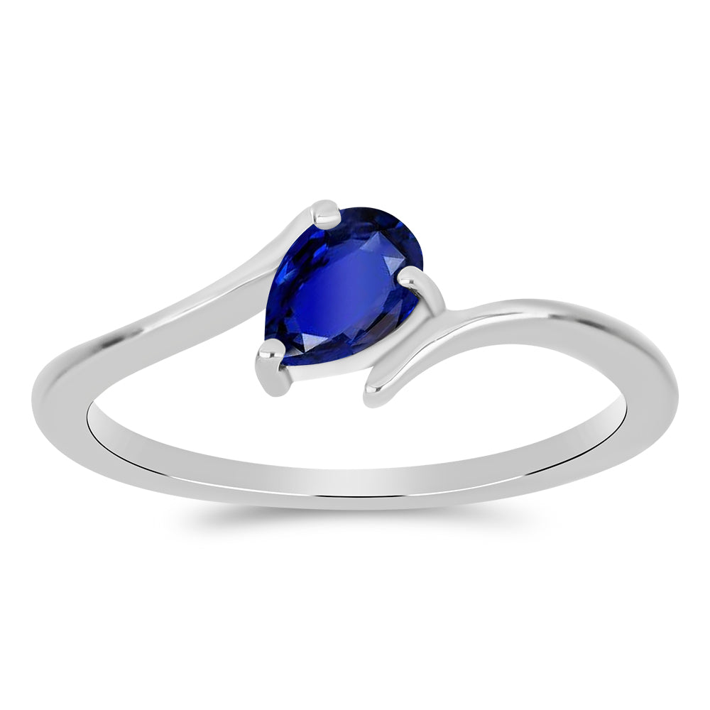 Anillo de Plata con Zafiro Azul Australiano