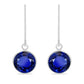 Pendientes de Plata con Zafiro Azul Australiano