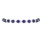 Pulsera de Plata Bañada en Oro con Charoita y Perla de Agua Dulce