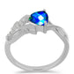 Anillo de Plata con Cuarzo Pavo Real y Topacio Blanco