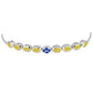 Pulsera de Plata con Zafiro Amarillo y Zafiro azul Australiano