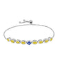 Pulsera de Plata con Zafiro Amarillo y Zafiro azul Australiano
