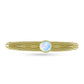 Pulsera de Plata Bañada en Oro con Piedra Lunar Arco Iris