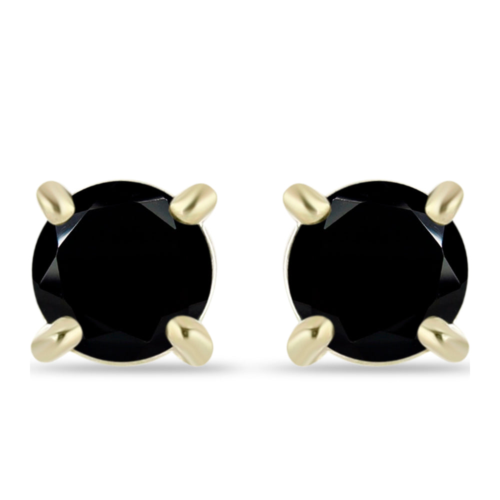 Pendientes de Oro 9K con Diamante Negro 1 