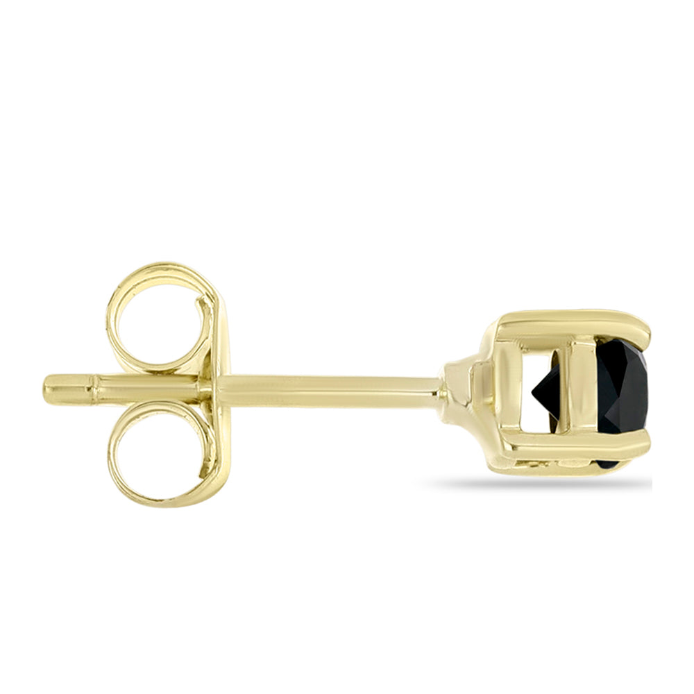 Pendientes de Oro 9K con Diamante Negro 2 