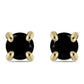 Pendientes de Oro 9K con Diamante Negro
