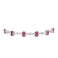 Pulsera de Plata con Rubelita de Cruzeiro y Topacio Blanco