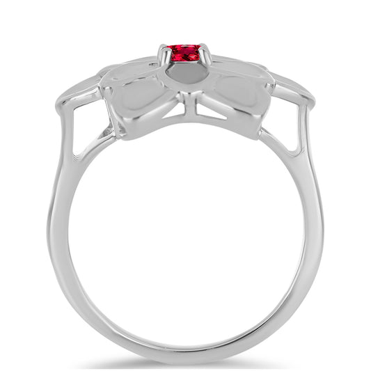 Anillo de Plata con Rubelita de Cruzeiro