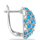 Pendientes de Plata con Apatita Azul Cielo