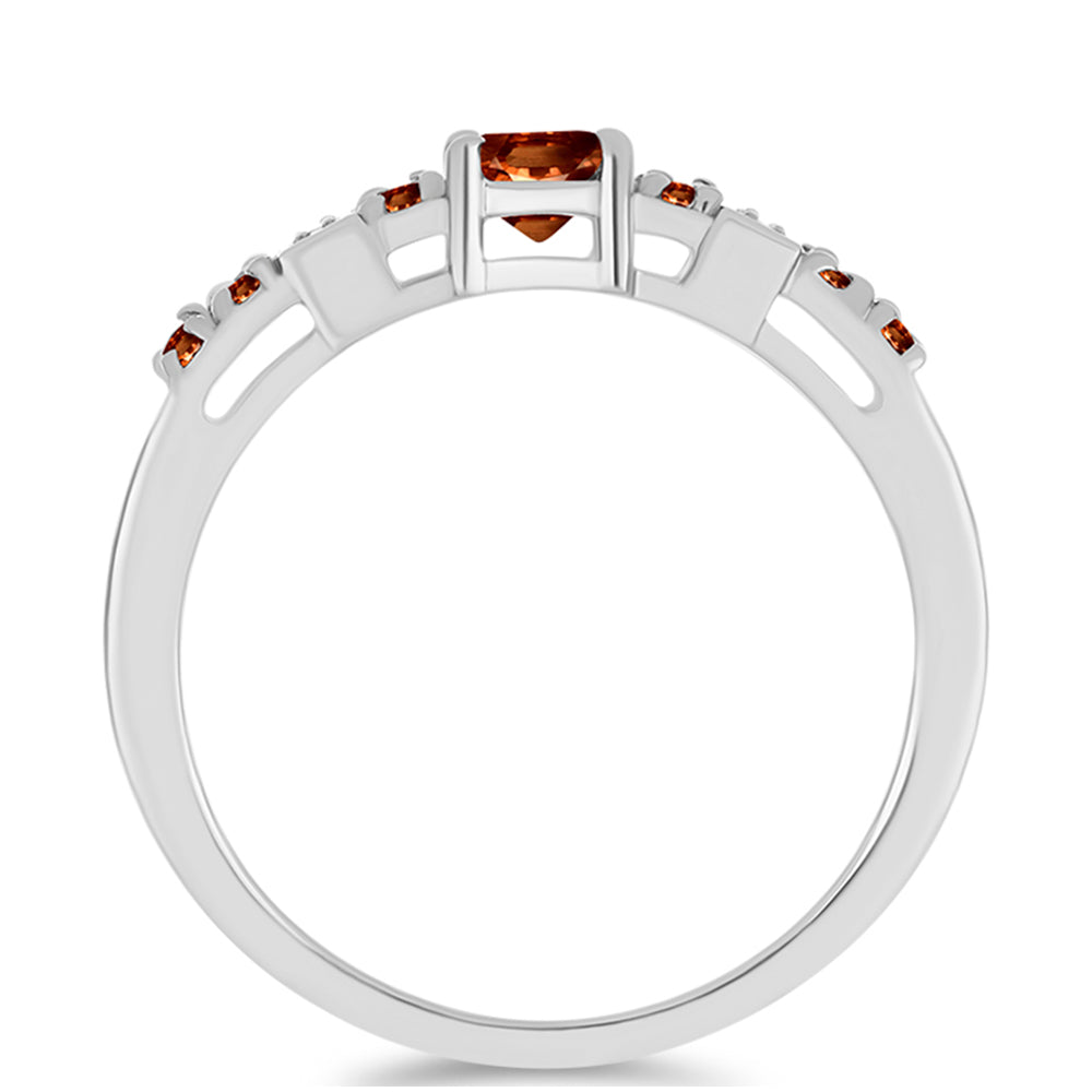 Anillo de Plata con Andalusita y Topacio Blanco 2 