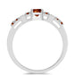 Anillo de Plata con Andalusita y Topacio Blanco