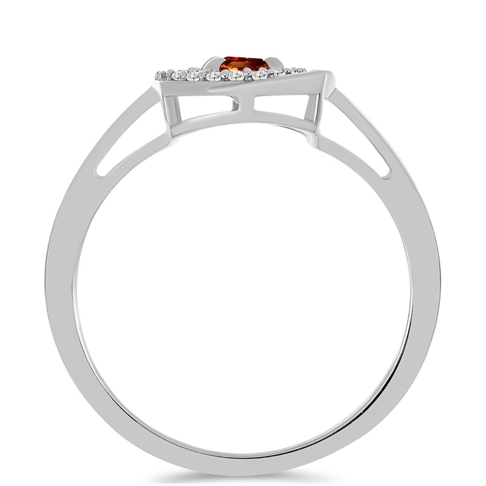 Anillo de Plata con Andalusita y Topacio Blanco 2 