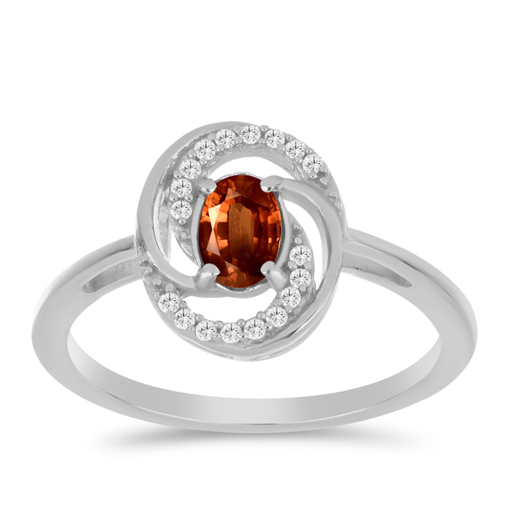 Anillo de Plata con Andalusita y Topacio Blanco 3 