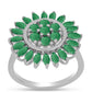 Anillo de Plata con Esmeralda de Brasil