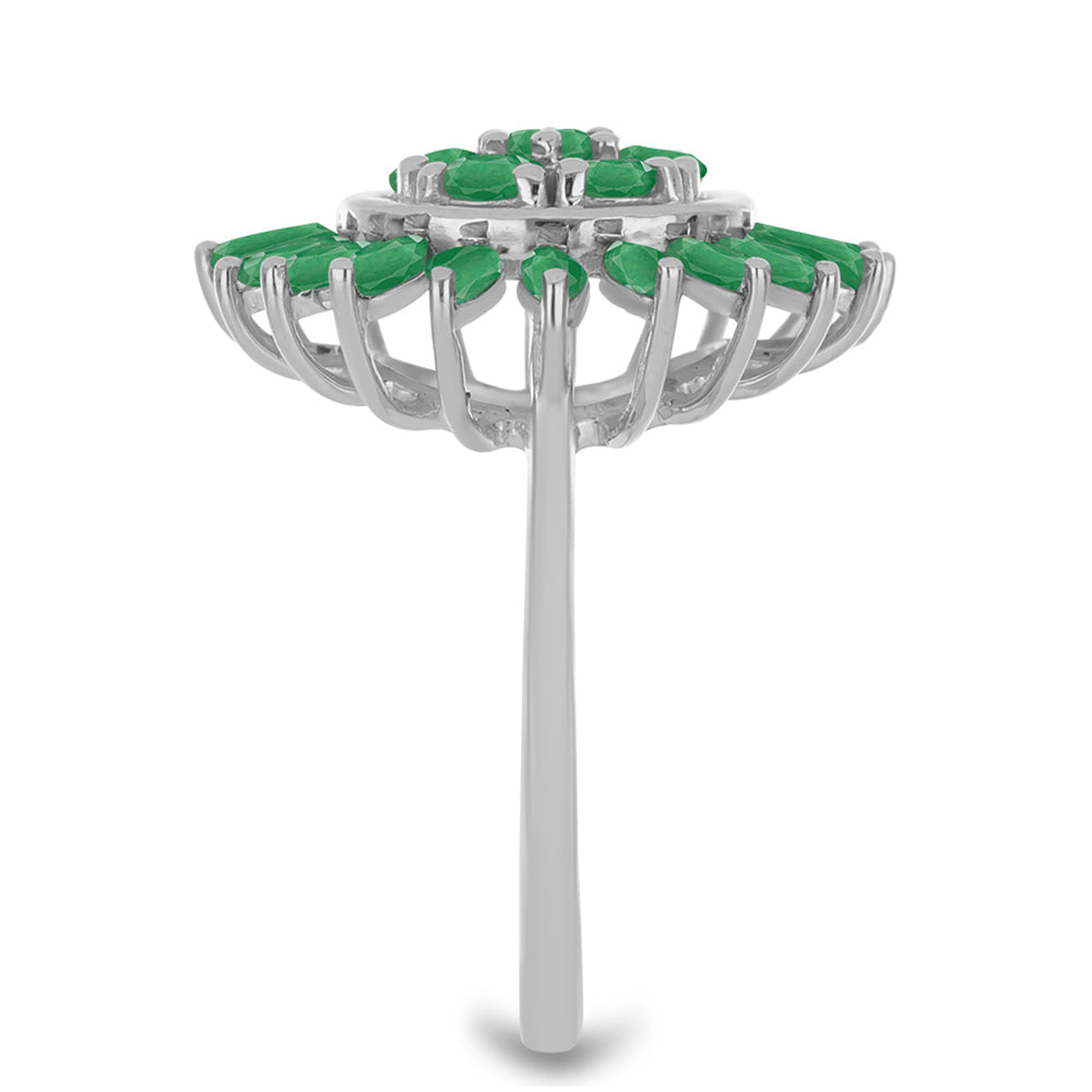 Anillo de Plata con Esmeralda de Brasil 4 