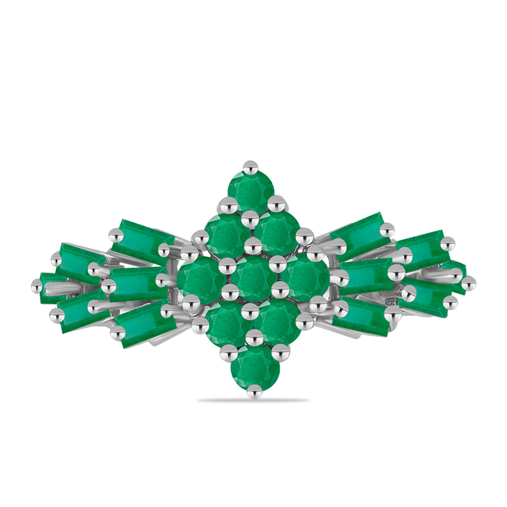 Anillo de Plata con Esmeralda de Brasil
