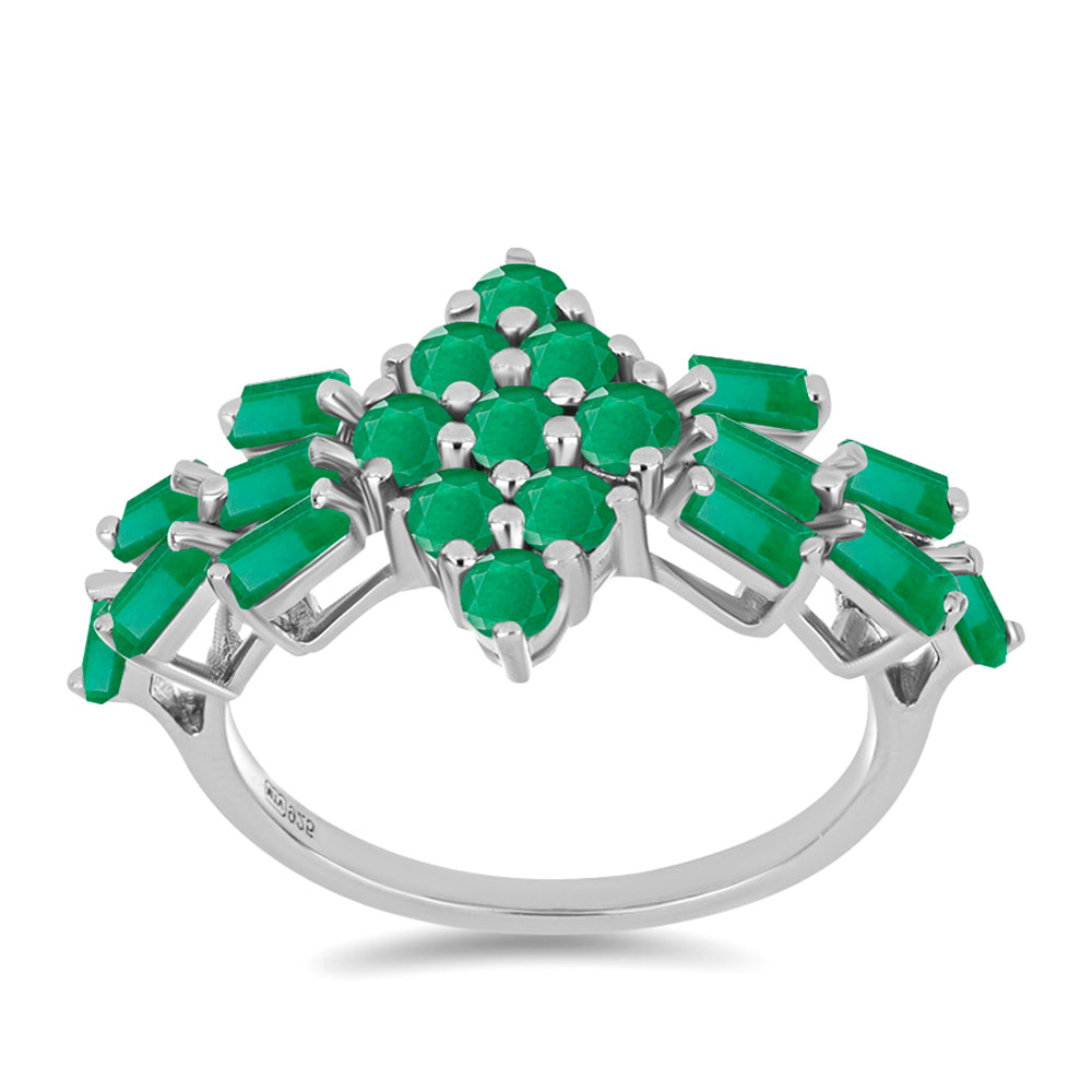 Anillo de Plata con Esmeralda de Brasil