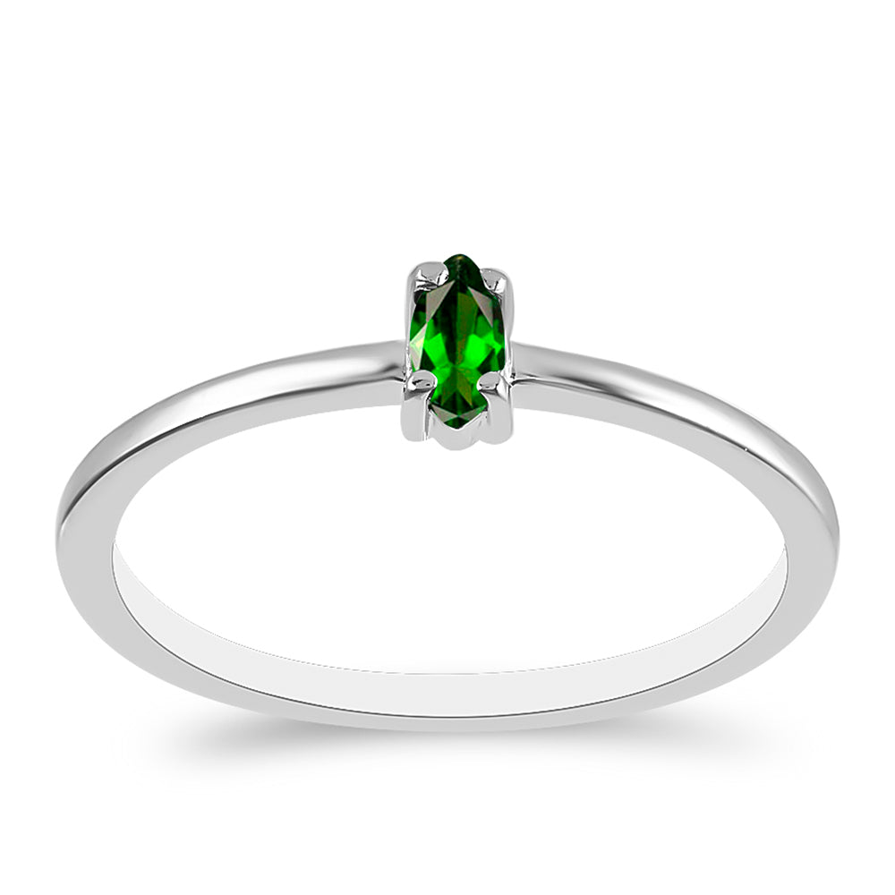Anillo de Plata con Diópsido de Cromo 3 