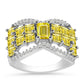 Anillo de Plata con Citrino de los Montes Urales y Topacio Blanco