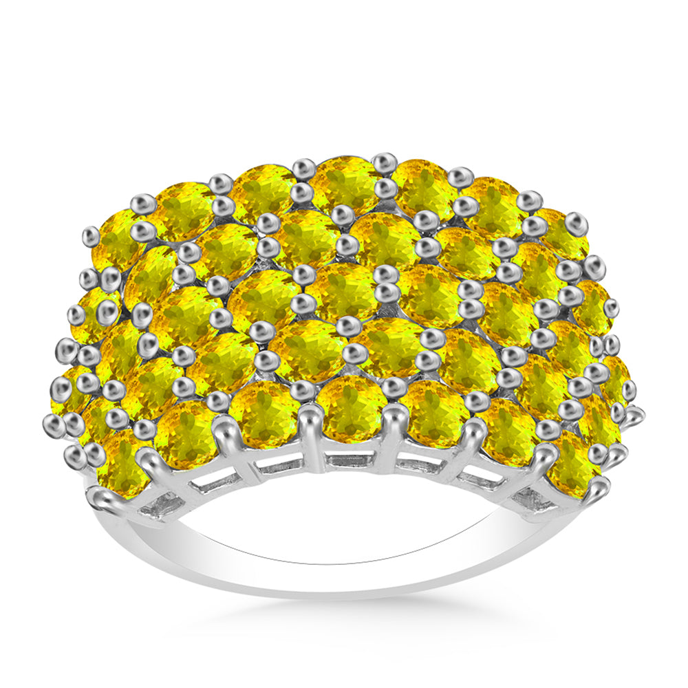 Anillo de Plata con Citrino de los Montes Urales 2 