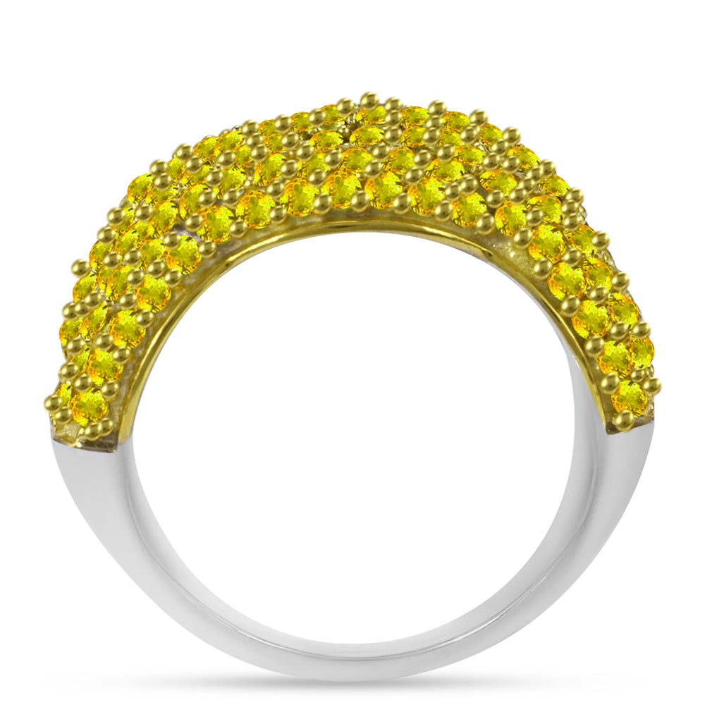 Anillo de Plata con Citrino de los Montes Urales