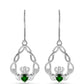 Pendientes de Plata con Diópsido de Cromo