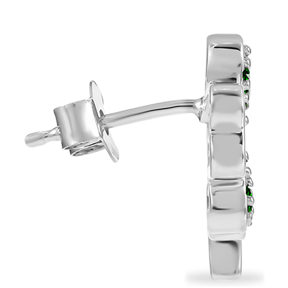 Pendientes de Plata con Diópsido de Cromo 2 