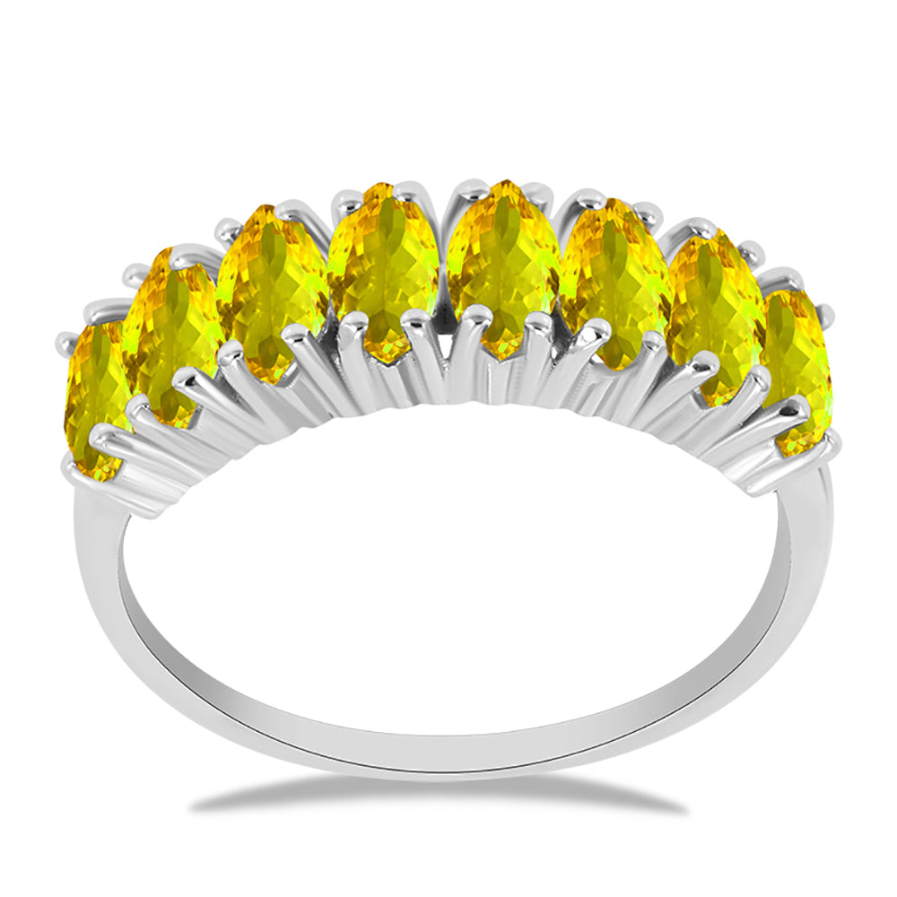 Anillo de Plata con Citrino de los Montes Urales 1 