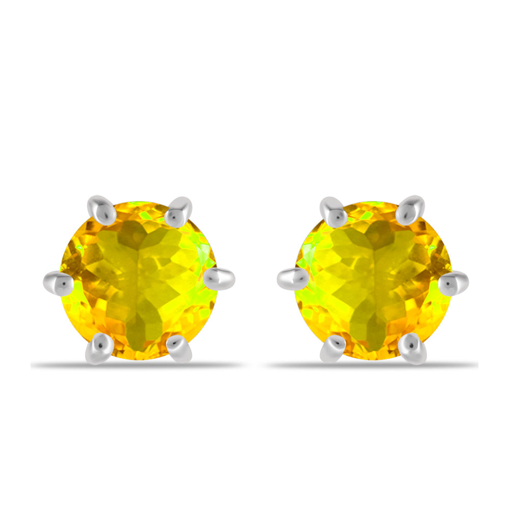 Pendientes de Plata con Citrino de los Montes Urales 1 