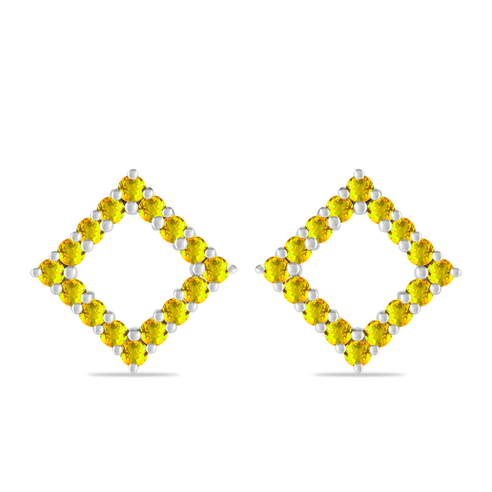 Pendientes de Plata con Citrino de los Montes Urales