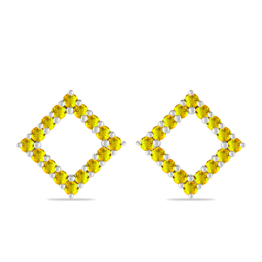 Pendientes de Plata con Citrino de los Montes Urales