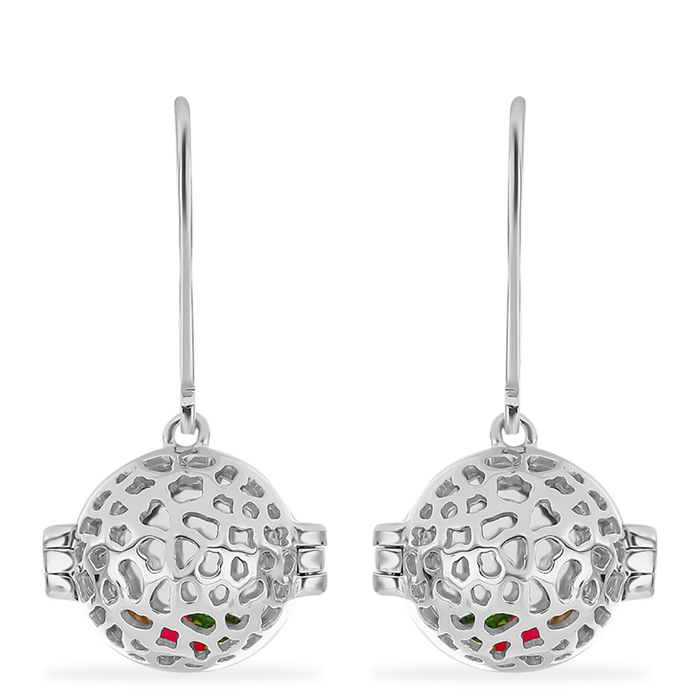 Conjunto de Plata con Tanzanita AAA y Diópsido de Cromo ( Pendientes +Colgante )