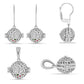 Conjunto de Plata con Tanzanita AAA y Diópsido de Cromo ( Pendientes +Colgante )