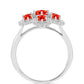 Anillo de Plata con Ópalo Rojo etíope de Lega Dembi