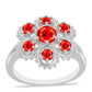 Anillo de Plata con Ópalo Rojo etíope de Lega Dembi